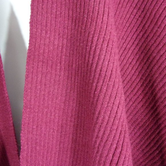 Knit Merlot Red Wine Cape Ruana Shawl One Size NWOT - Picture 4 of 4